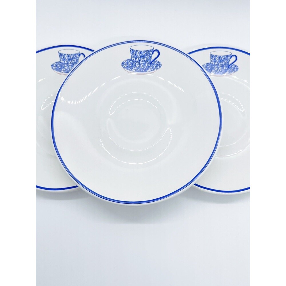 Cook Line Paris 5 1/4” Saucer With Blue Teacup On It